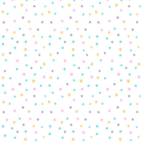Papel de Parede Vinílico Bolinhas da Onça Branco e Azul