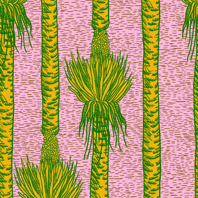 Papel-de-Parede-Vinilico-Rabisquinho-Tropical-Rosa-e-Verde