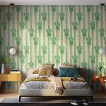 Papel-de-Parede-Vinilico-Rabisquinho-Tropical-Verde-e-Bege