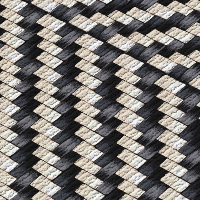 Papel-de-Parede-Vinilico-Palharia-Chevron-Artesanal-Bege-e-Preto