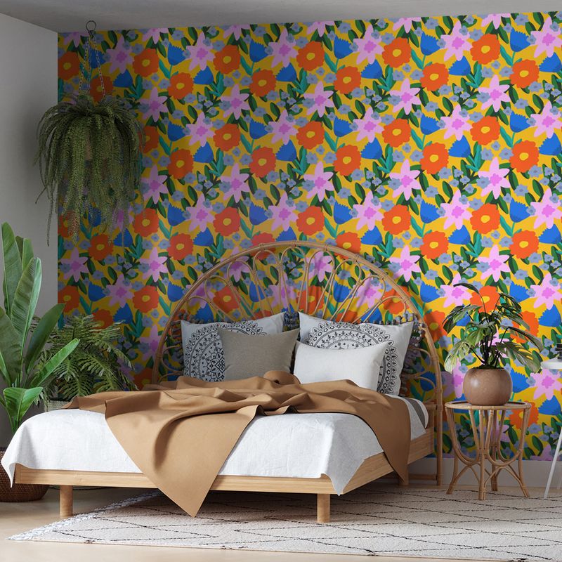 Papel-de-Parede-Vinilico-Jardim-Leopard-Amarelo-e-Laranja