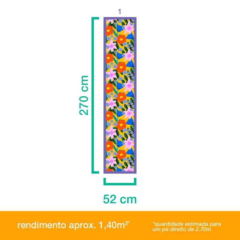 Papel-de-Parede-Vinilico-Jardim-Leopard-Amarelo-e-Laranja