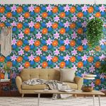 Papel-de-Parede-Vinilico-Jardim-Leopard-Verde-e-Laranja