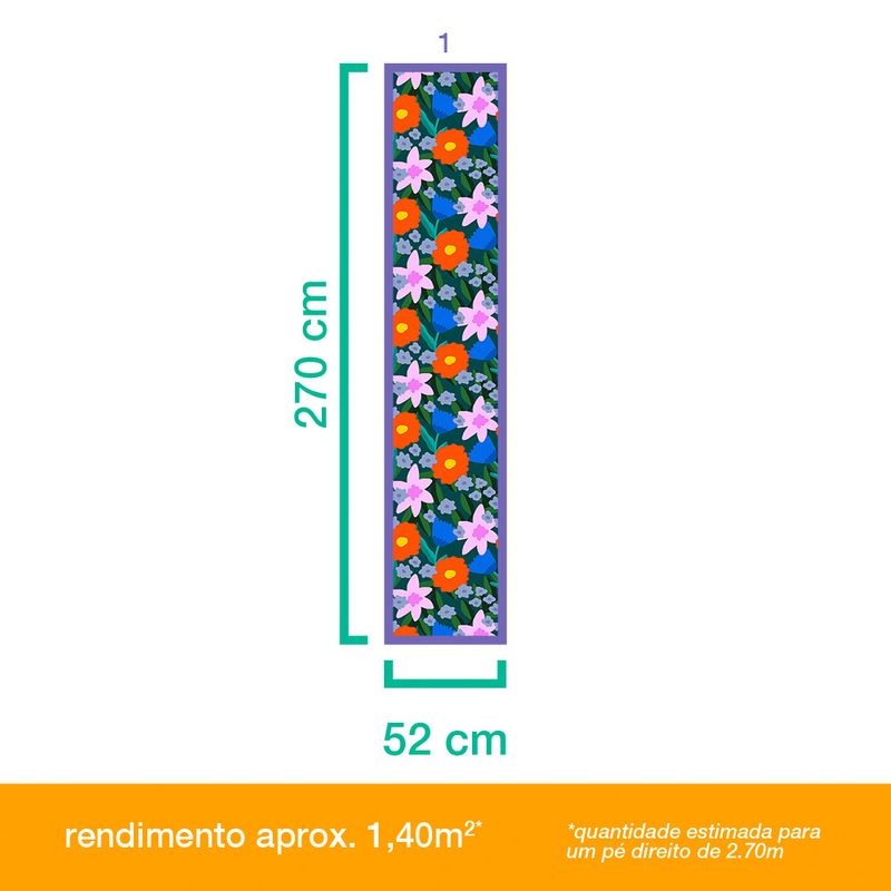 Papel-de-Parede-Vinilico-Jardim-Leopard-Verde-e-Laranja