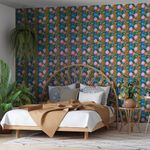 Papel-de-Parede-Vinilico-Jardim-Leopard-I-Verde-e-Laranja