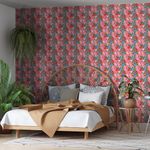 Papel-de-Parede-Vinilico-Bugs-Rosa-e-Verde