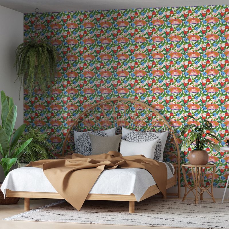 Papel-de-Parede-Vinilico-Bugs-Mariposa-Branco-e-Mostarda