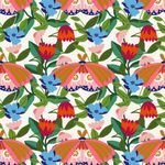 Papel-de-Parede-Vinilico-Bugs-Mariposa-Branco-e-Mostarda