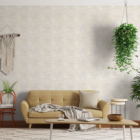 Papel de Parede Vinílico Cimentos Cinza e Laranja