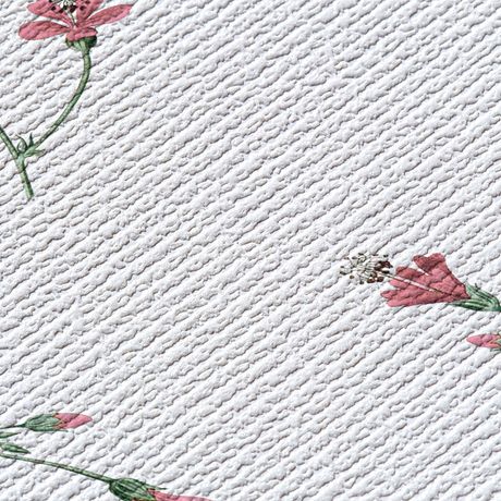 Papel de Parede Vinílico Floral Campestre Rosa