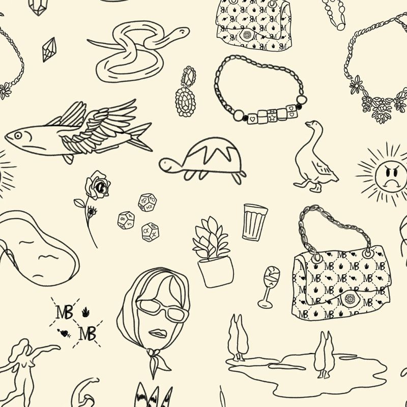 Papel-de-Parede-Vinilico-Simbolos-Misticos-Bege-e-Preto