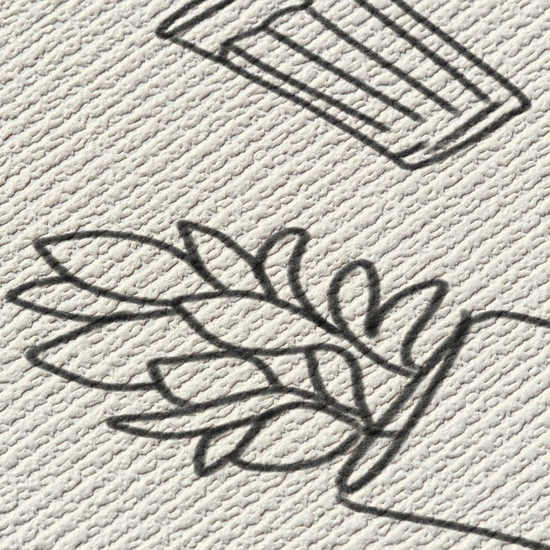Papel-de-Parede-Vinilico-Simbolos-Misticos-Bege-e-Preto