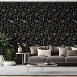 Papel-de-Parede-Vinilico-Simbolos-Misticos-Preto-e-Bege