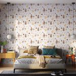 Papel-de-Parede-Vinilizado-Urso-Bike-Rosa-e-Bege