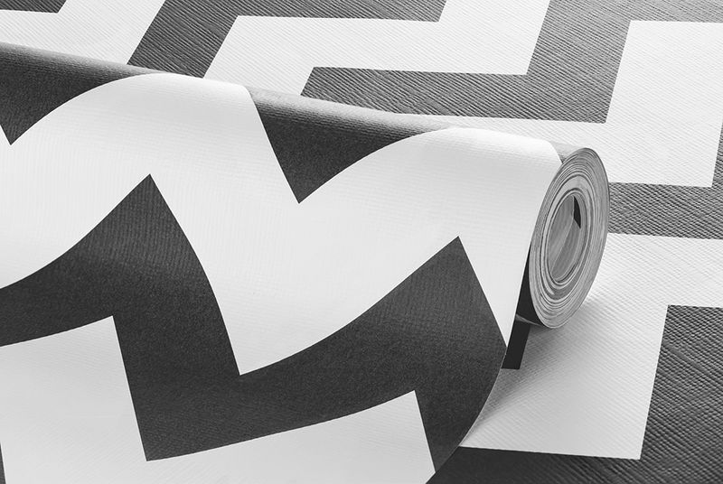 Papel-de-Parede-Vinilizado-Chevron-Preto-e-Marrom