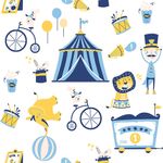 Papel-de-Parede-Vinilizado-Circo-Vetor-Azul-e-Amarelo