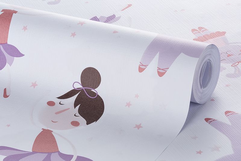 Papel-de-Parede-Vinilizado-Bailarinas-Rosa-e-Lilas