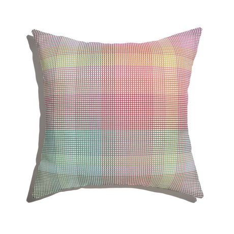 Almofada de Chão Quadrada Floral Cool Rosa e Amarelo I