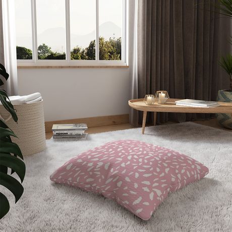 Almofada de Chão Quadrada POP Textura Rosa