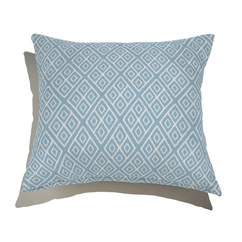 Almofada-de-Chao-Quadrada-Ikat-Losangos-Azul-e-Branco