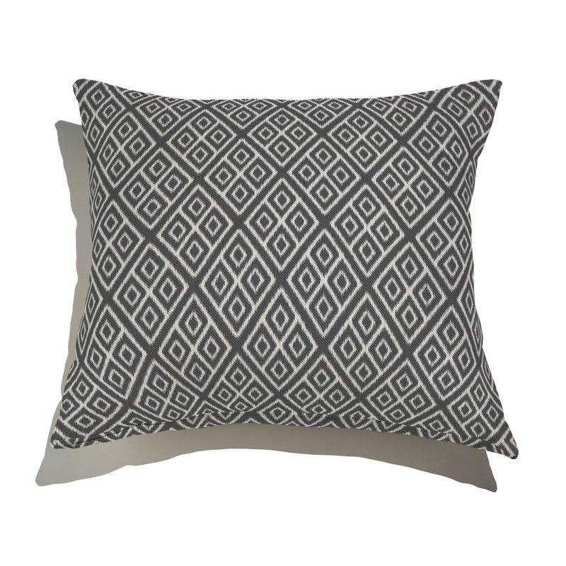 Almofada-de-Chao-Quadrada-Ikat-Losangos-Preto-e-Branco