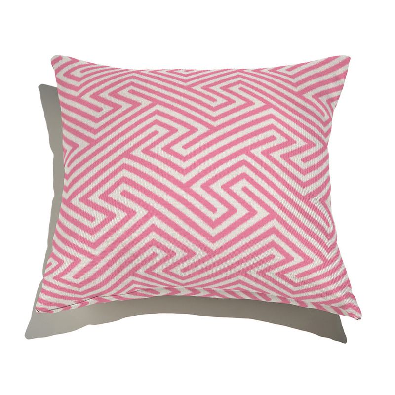 Almofada-de-Chao-Quadrada-Ikat-Linhas-Rosa-e-Branco