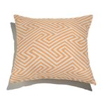 Almofada-de-Chao-Quadrada-Ikat-Linhas-Laranja-e-Branco