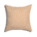 Almofada-de-Chao-Quadrada-Ikat-Linhas-Laranja-e-Branco