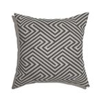 Almofada-de-Chao-Quadrada-Ikat-Linhas-Preto-e-Cinza
