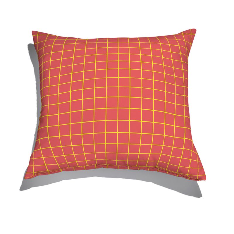 Almofada-de-Chao-Quadrada-Quadriculado-Moderninho-Vermelho-e-Amarelo