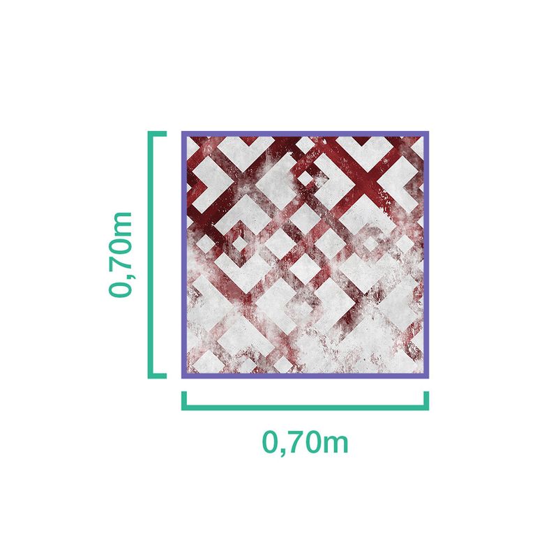 Almofada-de-Chao-Quadrada-Geometrico-Desgastado-Vermelho-e-Cinza