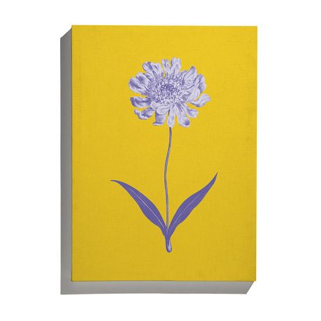 Canvas Floral Cool Amarelo e Azul