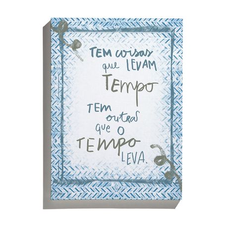 Canvas Rustic Frases Azul