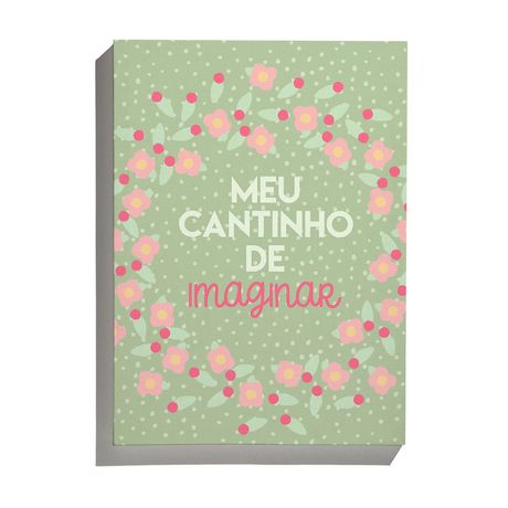 Canvas Florzinha da Onça Verde e Amarelo