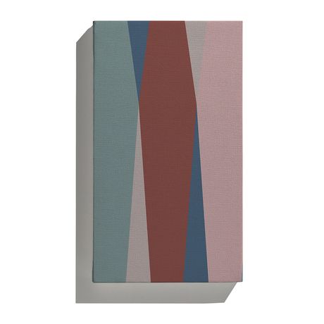 Canvas Geometrico Triângulos Azul e Rosa