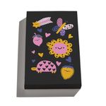 Canvas-Flower-Power-I-Preto-e-Rosa