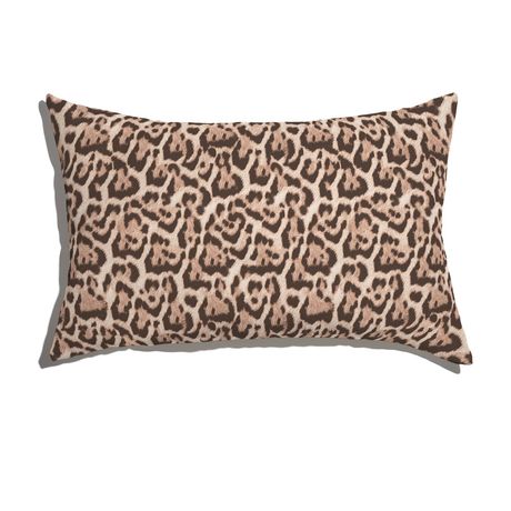 Capa de Almofada Animal Print Bege e Preto