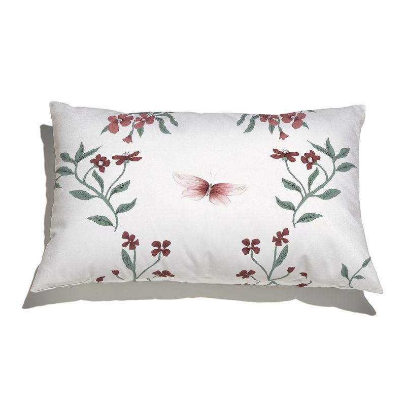 Capa-de-Almofada-Borboletas-Vermelho-e-Verde