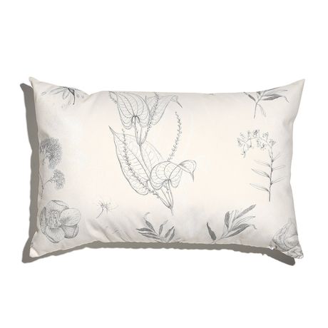 Capa de Almofada Borboletas Preto e Bege