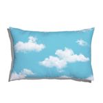 Capa-de-Almofada-Nuvens-Realistas-Azul-e-Branco