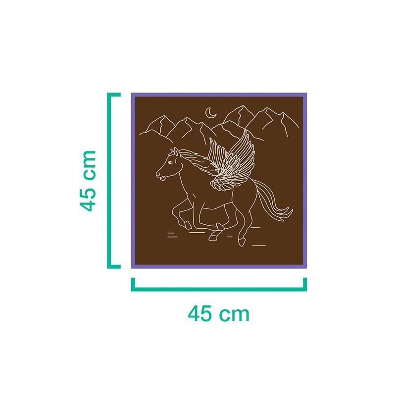 Capa-de-Almofada-Cavalo-Mistico-Marrom-e-Branco