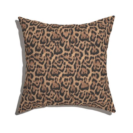 Capa de Almofada Animal Print Laranja e Preto