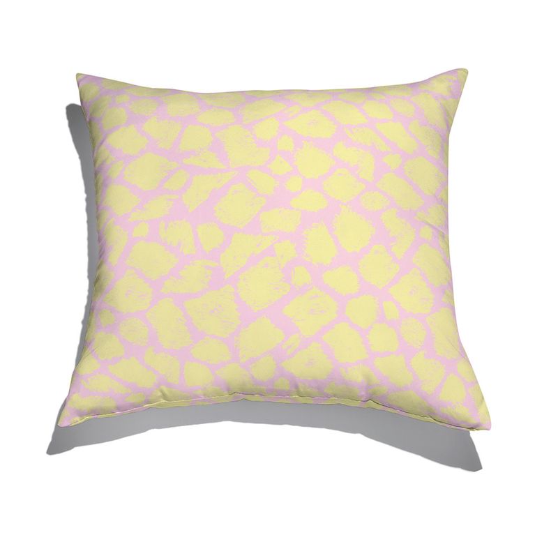 Capa-de-Almofada-Textura-girafa-Amarelo-e-Rosa
