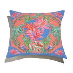 Capa-de-Almofada-Tropicana-Floral-I-Azul-e-Rosa