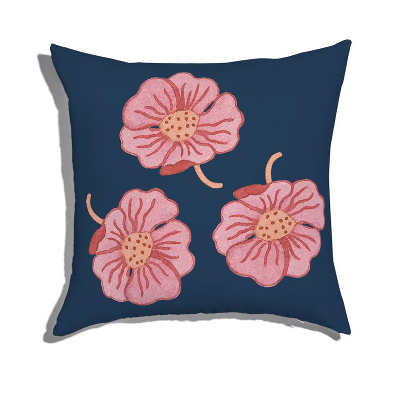 Capa-de-Almofada-Bosque-Encantado-Azul-Marinho-e-Rosa