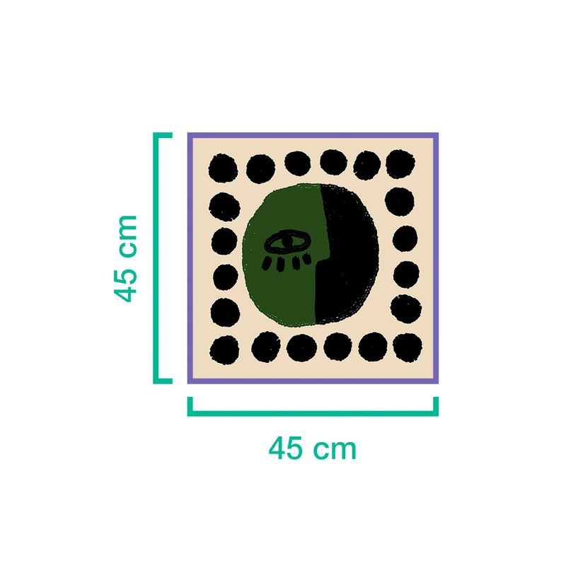 Capa-de-Almofada-Rostinhos-III-Verde-e-Preto