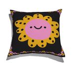 Capa-de-Almofada-Flower-Power-II-Preto-e-Rosa