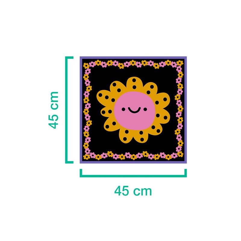 Capa-de-Almofada-Flower-Power-II-Preto-e-Rosa
