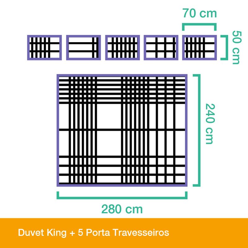 Capa-de-Edredom-Xadrez-Geometrico-Preto