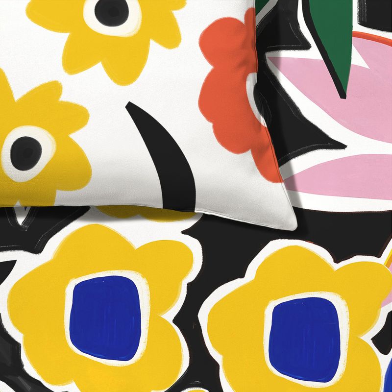 Capa-de-Edredom-Uba--Multiflor-Amarelo-e-Rosa